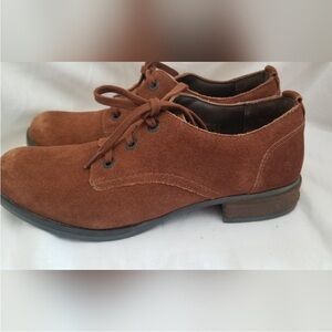 Josef Seibel womens brown suede leather lace up shoe size 38 US size 8
